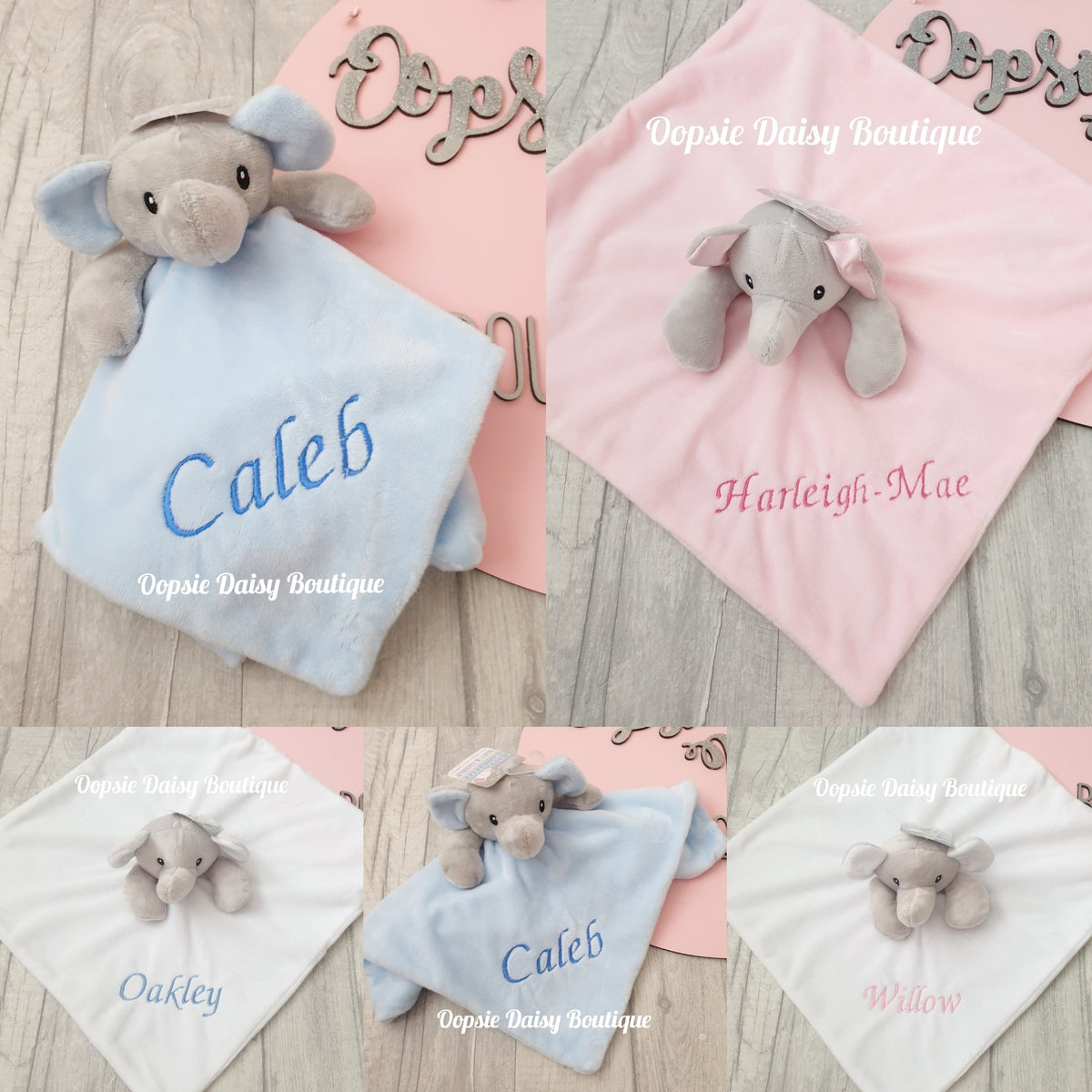 Personalized baby elephant blanket sale