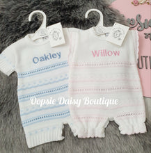 Load image into Gallery viewer, Personalised Boys &amp; Girls Knitted Rompers Dandelion Baby