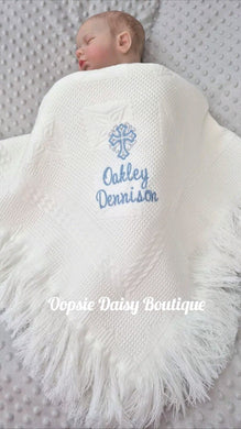 Personalised Cross Shawl Blanket