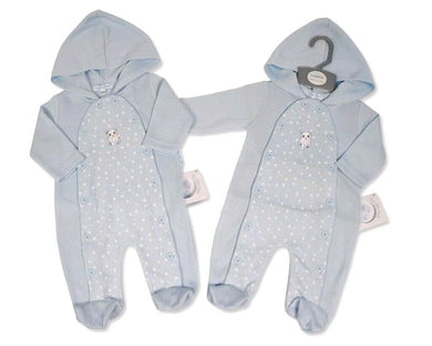 Baby Boys Bears & Stars Hooded All In One