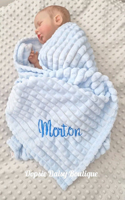 Personalised Baby Blanket Supersoft Waffle Design