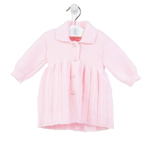 Girls Pearl Button Knitted Pram Coat Dandelion