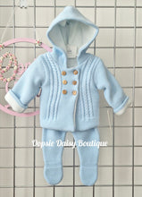 Load image into Gallery viewer, Baby Boys Hooded Pram Suit 2 Piece