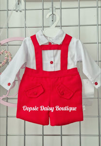 Boys Red Portuguese Shorts Set