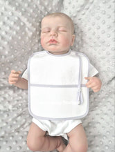 Load image into Gallery viewer, Personalised Spanish Baby Bib With Dummy Holder