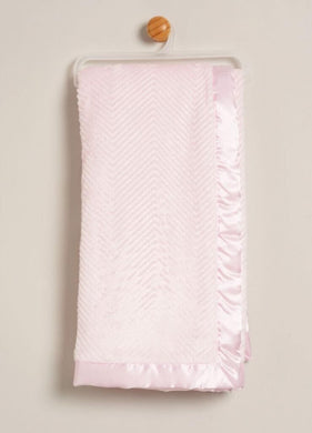 Supersoft Pink Baby Blanket Cosy Fleece Lined