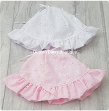 Load image into Gallery viewer, Baby Summer Bonnet Baby Sun Hat Traditional Broderie Anglaise Baby Bonnet