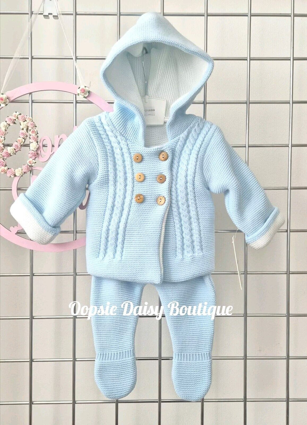 Baby Boys Hooded Pram Suit 2 Piece