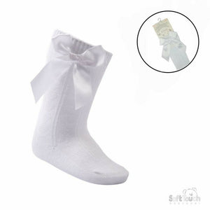 Girls Knee High Ribbon Socks