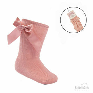 Girls Knee High Ribbon Socks