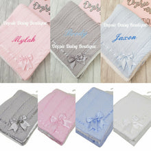 Load image into Gallery viewer, Personalised Baby Blanket Deluxe Supersoft x 6 Colours