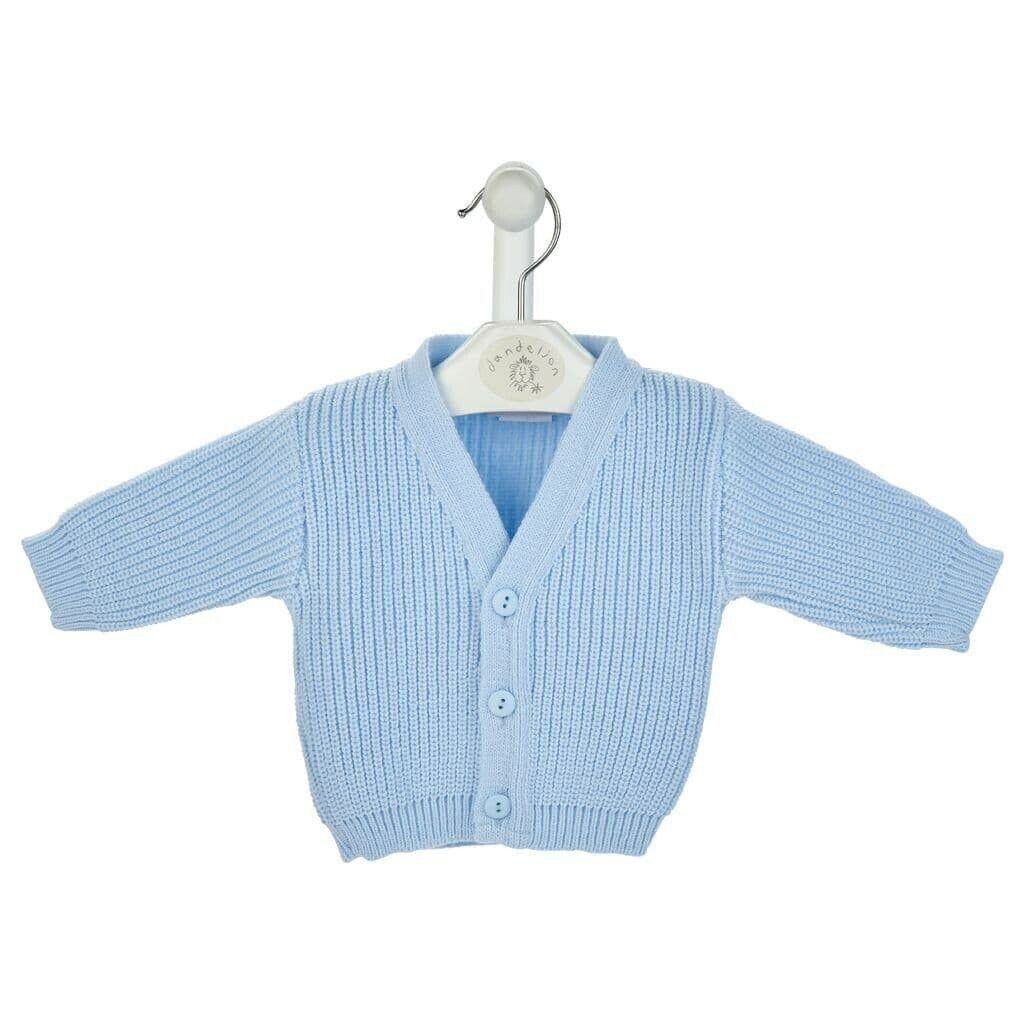 Baby blue knitted cardigan hotsell