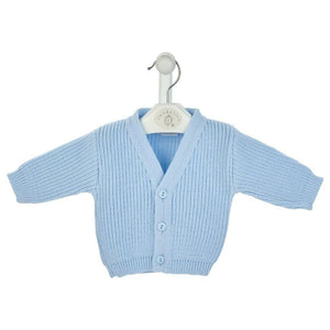 Blue Knitted Baby Cardigan  - Dandelion