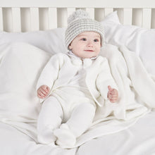 Load image into Gallery viewer, Boys Girls White Knitted Pom Pom Suit - Dandelion