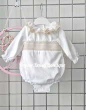 Load image into Gallery viewer, Girls Pretty Smocked Romper