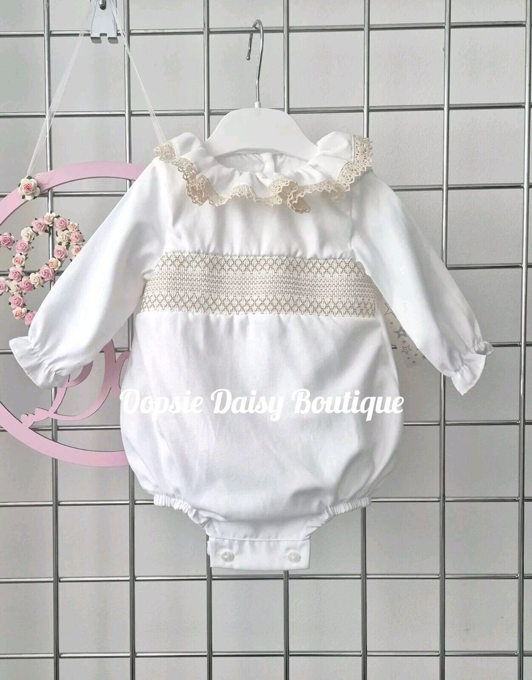 Girls Pretty Smocked Romper