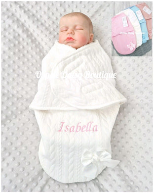 Personalised Baby Swaddle Wrap Baby Pram Nest