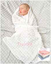 Load image into Gallery viewer, Personalised Baby Blanket Supersoft Waffle Design