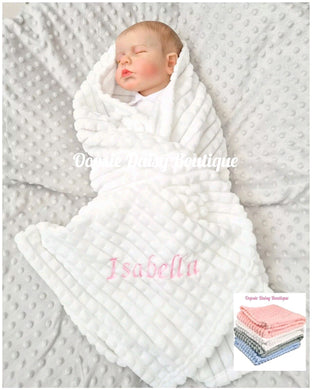 Personalised Baby Blanket Supersoft Waffle Design