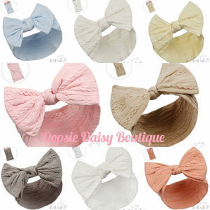 Baby Headband Big Bow Headbands 0-18mths