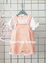 Load image into Gallery viewer, Baby Girls Daisy Flower Dungaree &amp; T shirt 2 Piece Set