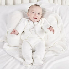 Load image into Gallery viewer, Boys Girls White Knitted Pom Pom Suit - Dandelion