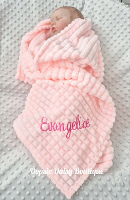 Personalised Baby Blanket Supersoft Waffle Design