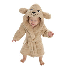 Load image into Gallery viewer, Baby Boys Girls Beige Dressing Gown Super Cosy