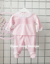 Load image into Gallery viewer, Girls Soft Cotton Trouser Set with Smocking