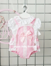 Load image into Gallery viewer, Pink Pretty Waffle Romper &amp; Blouse Sets