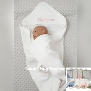 Personalised Baby Hooded Towel Boys Girls