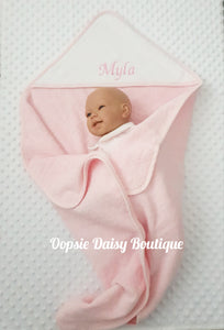 Personalised Baby Hooded Towel Boys Girls