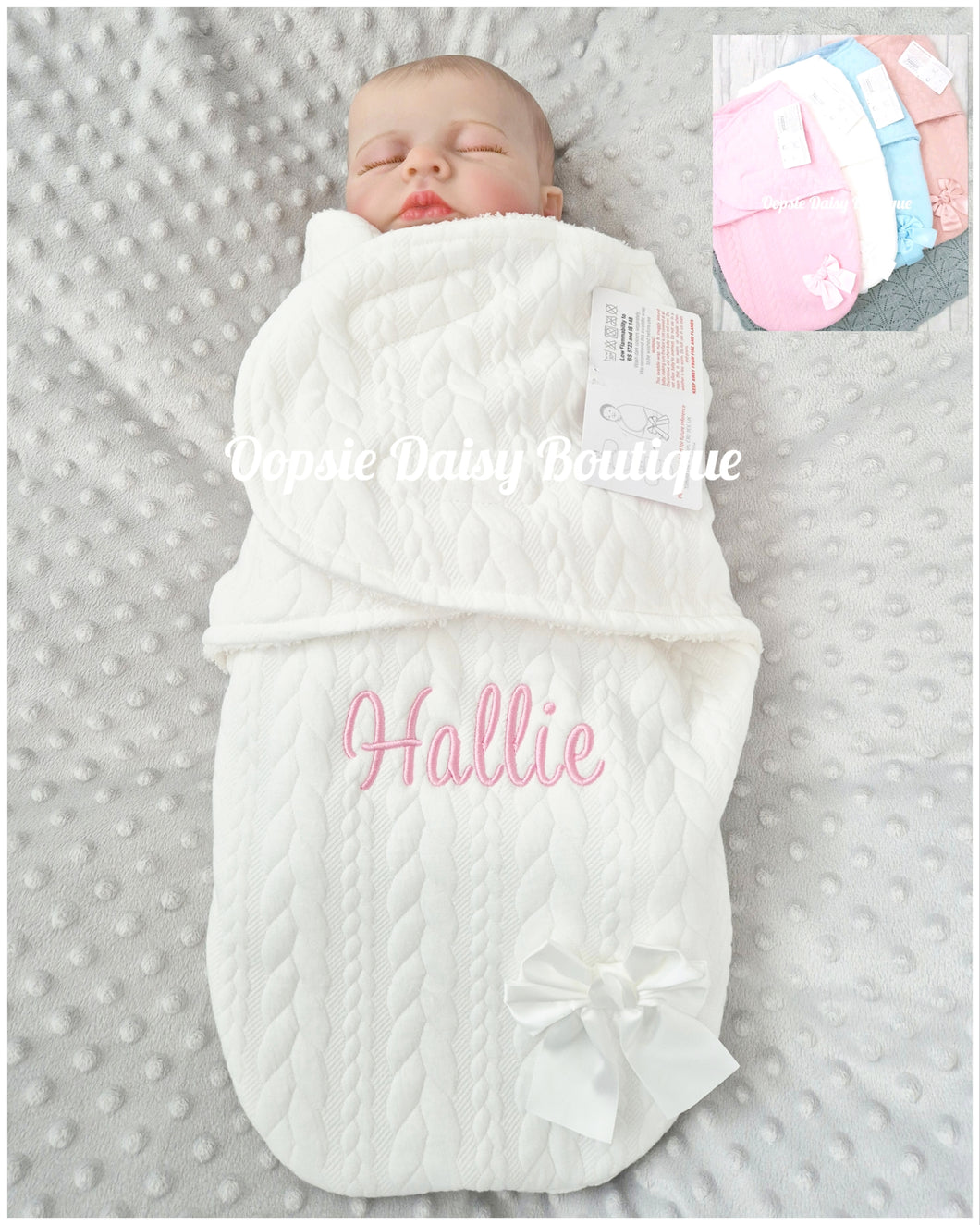 Personalised Baby Swaddle Wrap Baby Pram Nest