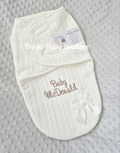 Personalised Baby Swaddle Wrap Baby Pram Nest