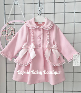 Girls Pink Traditional Style Coat