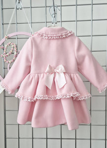 Girls Pink Traditional Style Coat