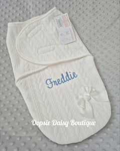 Personalised Baby Swaddle Wrap Baby Pram Nest