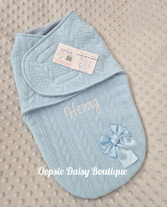 Personalised Baby Swaddle Wrap Baby Pram Nest