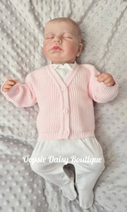 Pink Knitted Baby Cardigan  - Dandelion