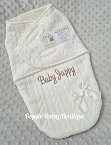 Personalised Baby Swaddle Wrap Baby Pram Nest