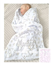 Load image into Gallery viewer, Personalised Baby Blanket Supersoft Elephant Design