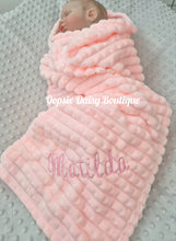 Load image into Gallery viewer, Personalised Baby Blanket Supersoft Waffle Design