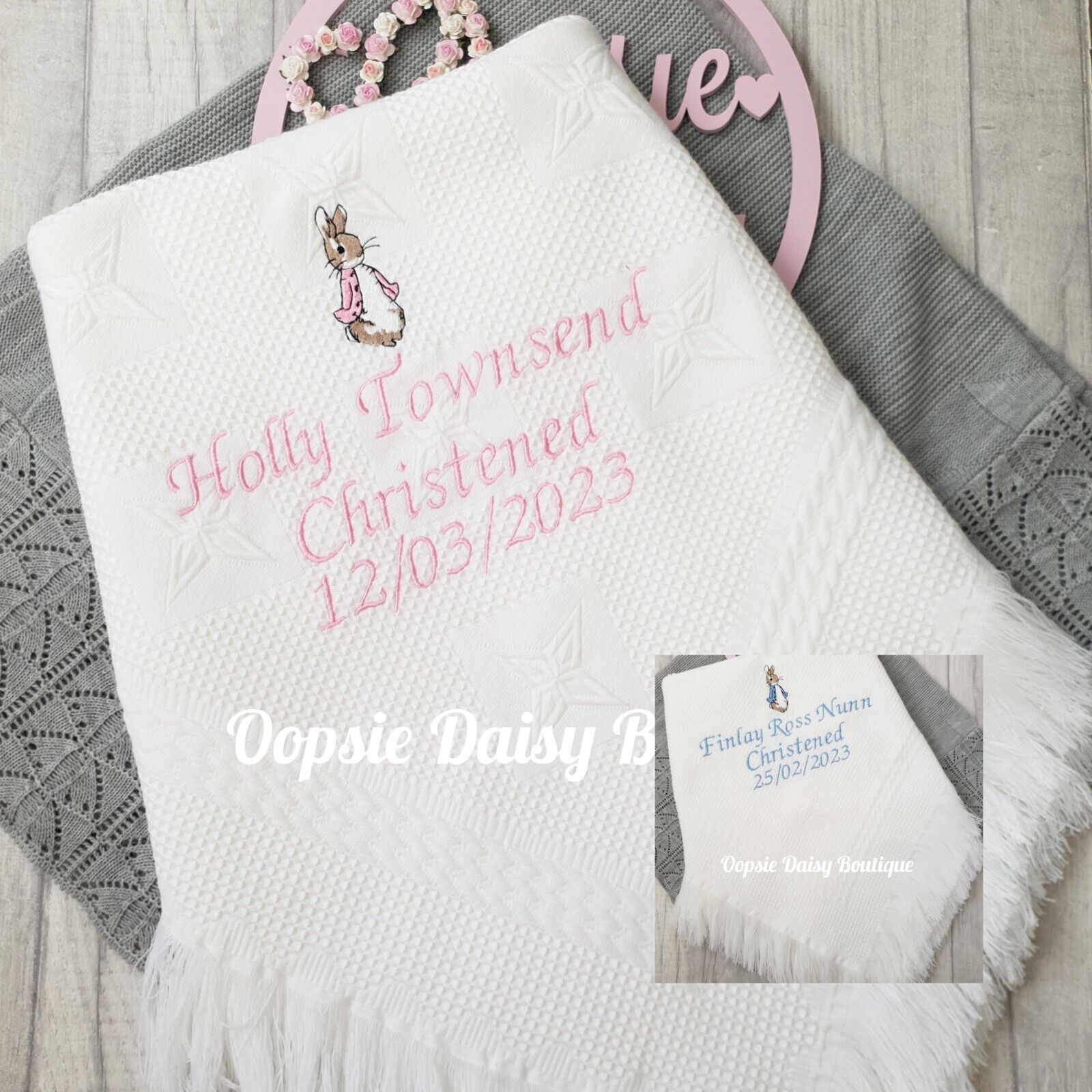 Christening best sale blanket personalised